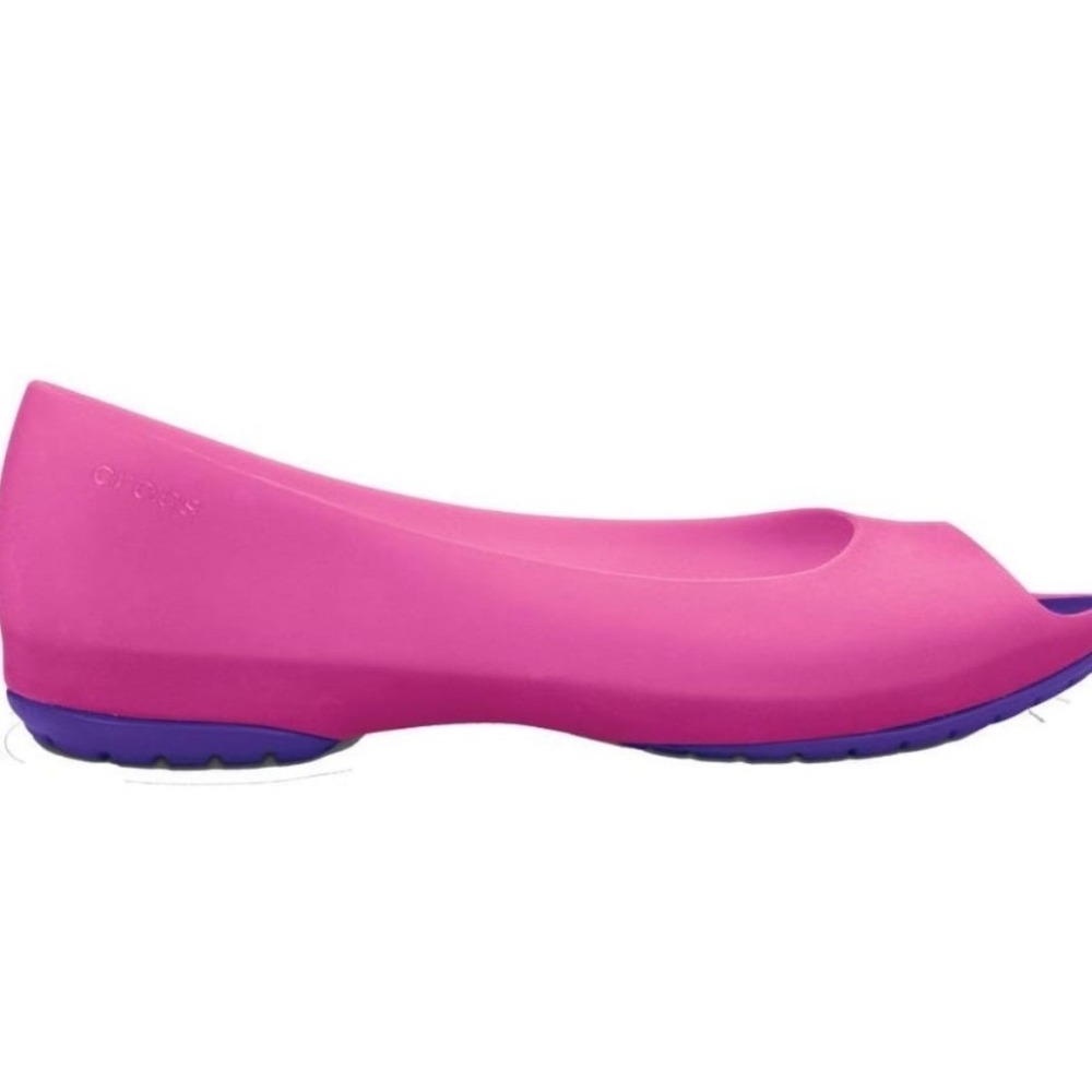 Crocs Carlie Ballet Open Toe Pink Purple Flats Women's Size 38 US 8